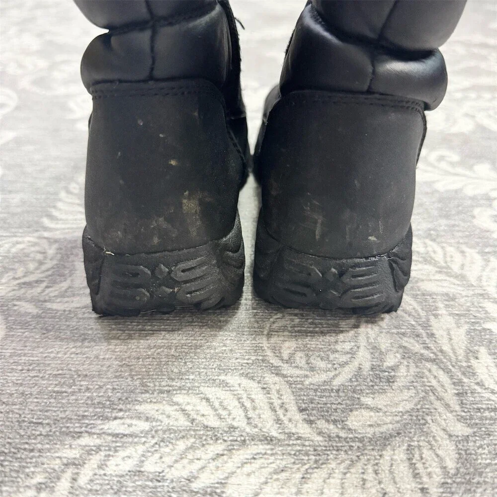 Magellan Outdoors Youth Snow Boots Unisex Kids Black Side Zip Insulated